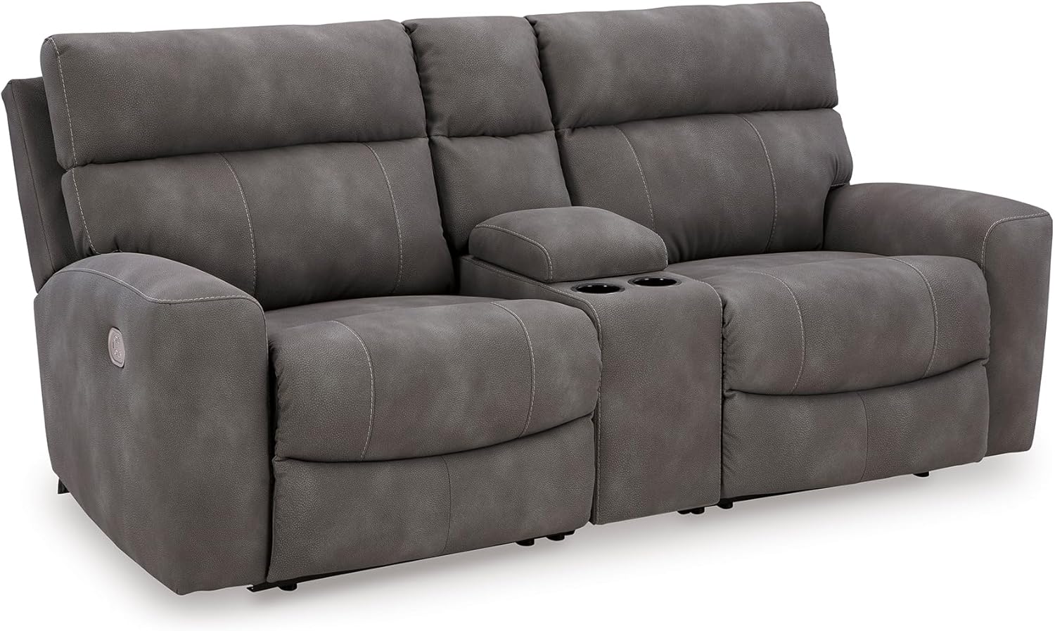 3-Piece Power Reclining Sectional Loveseat with Console — Next-Gen Durapella power reclining furniture